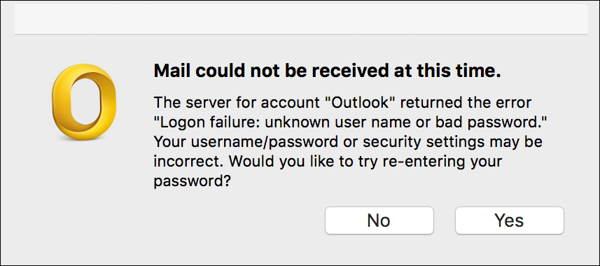 outlook for mac error -19991